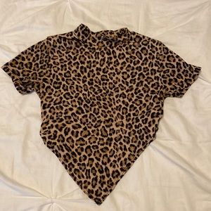 Cheetah Print Backless Crop Top